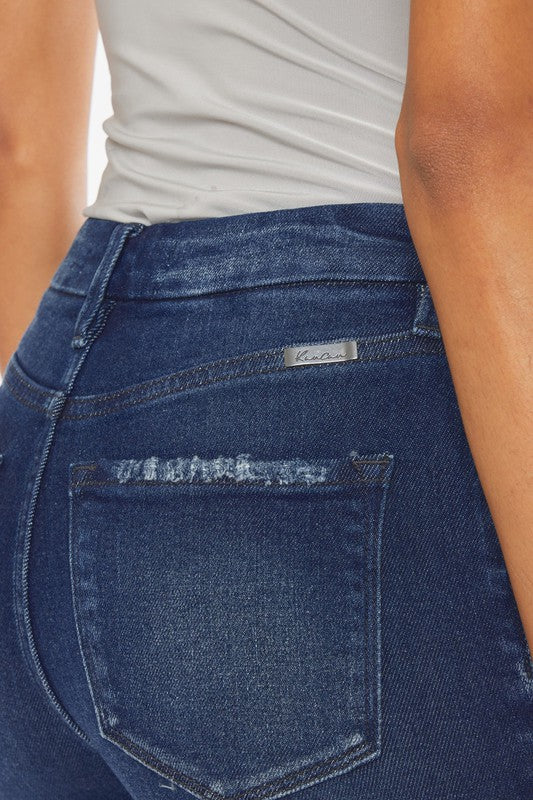 High Rise Piecing Detail Super Skinny Jeans