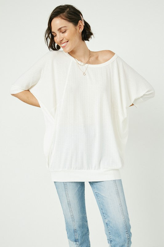 Womens Textured Sheer Off-Shoulder Top