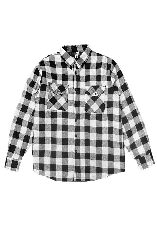 Mens Quilted Padded Flannel