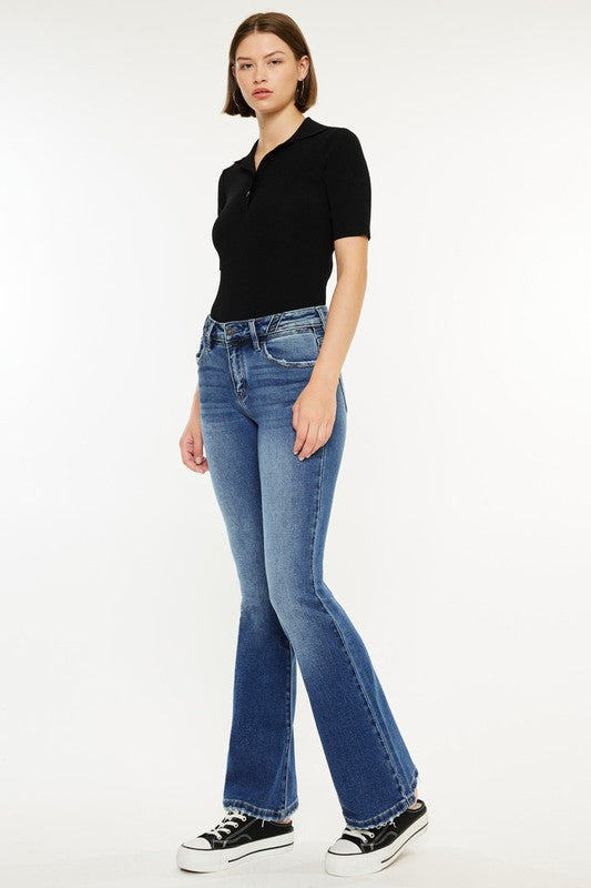 MID RISE FLARE JEANS