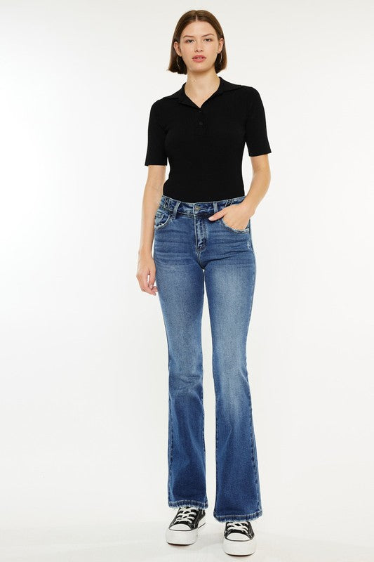 MID RISE FLARE JEANS