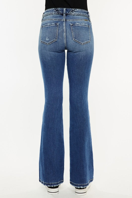 MID RISE FLARE JEANS